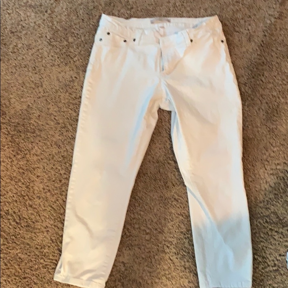 Max studios ankle jeans white size 12
